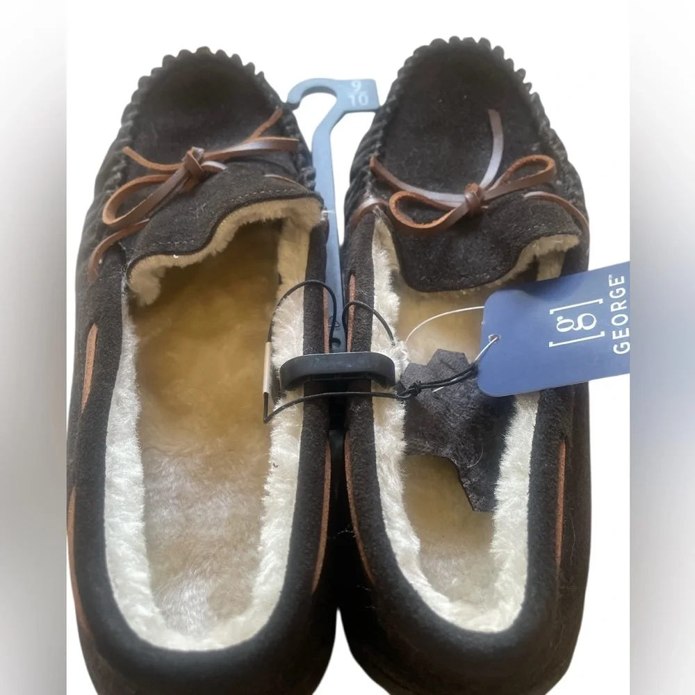 George Men's Black and Brown slipper,Loafers,9-10, - Picture 6 of 7